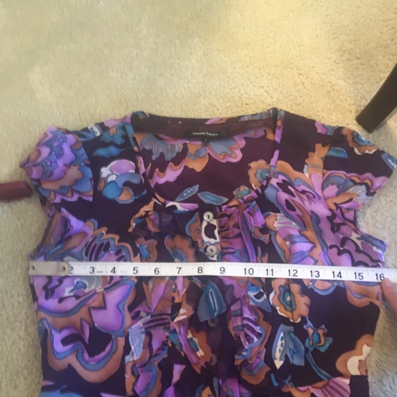 EUC Nanette Lapore Silk Floral Print Blouse - Size 0 - Picture 9 of 10
